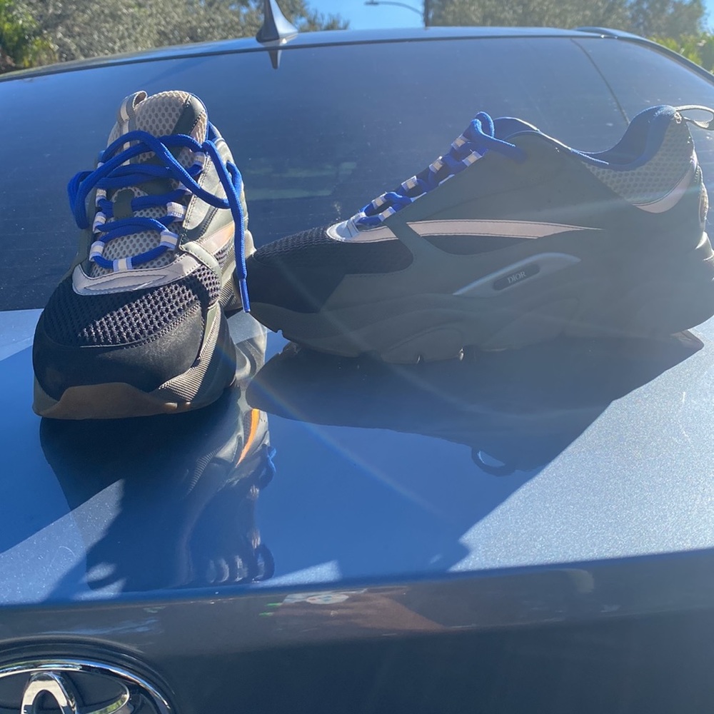 Blue , Olive , Black Color Dior Shoes For Men - Picture 3 of 4